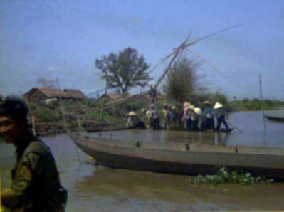 constructing a canal bridge at FOB My Dien I (March 70)

